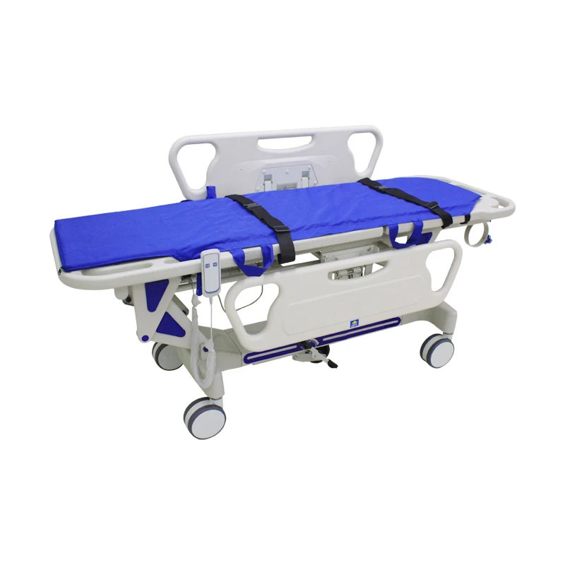 Hospital Equipment G42  Luxurious ABS Emergency Ambulance Trolley Adjustable Hydraulic Manual Patient Transfer Cart