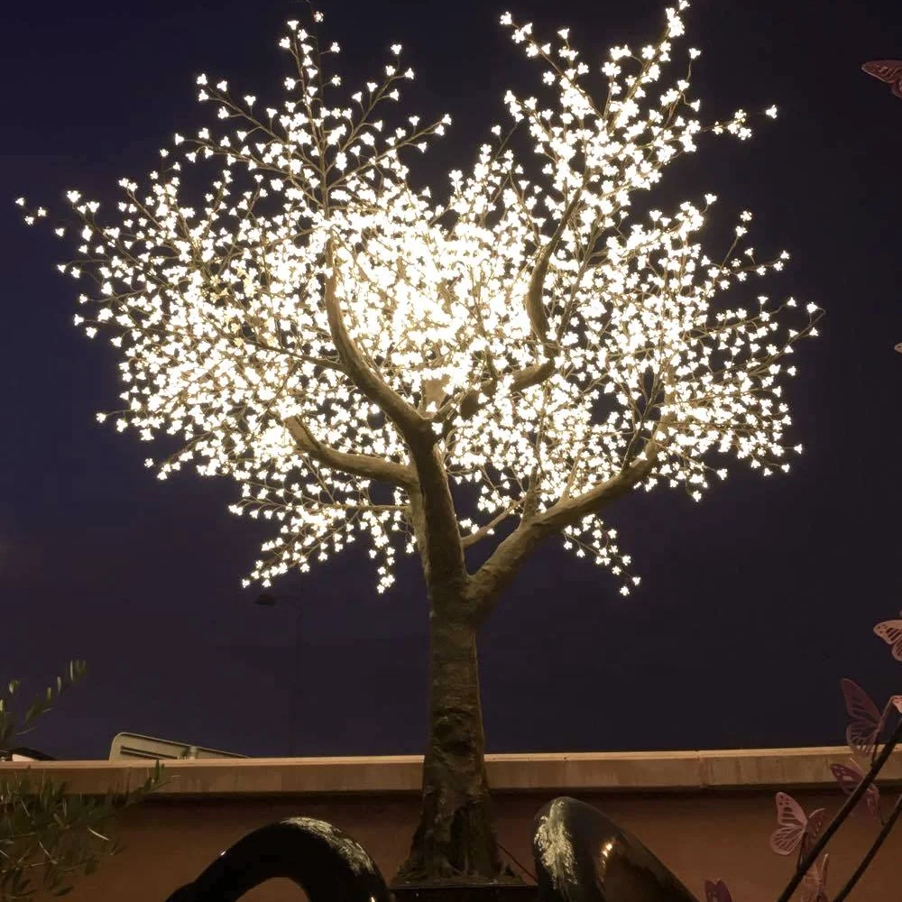 12ft outdoor artificial christmas decoration led flower cherry blossom tree light