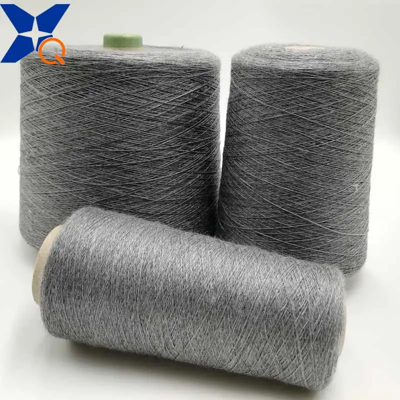 Nm26/2plies 35% carbon inside staple fiber blended  65% bulky acrylic  knitting touchscreen