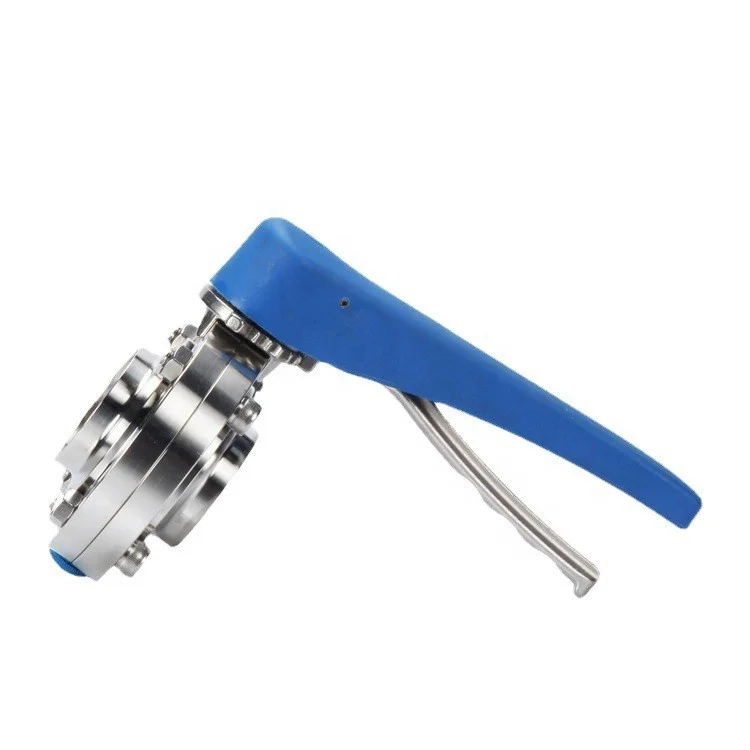 304Stainless Steel Hygienic grade Duckbill 2 Inch DN 50 simple Butterfly Valve Clamp Manual Valve