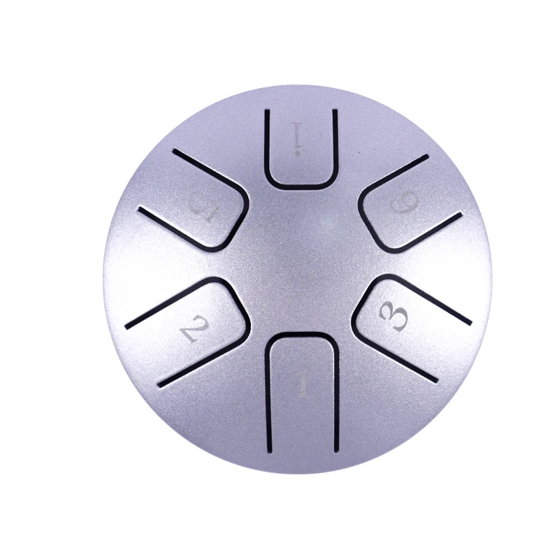 Made in China New design high quality and low price sky silver 3 inches 6 tongues  drum toy  Steel tongue drum