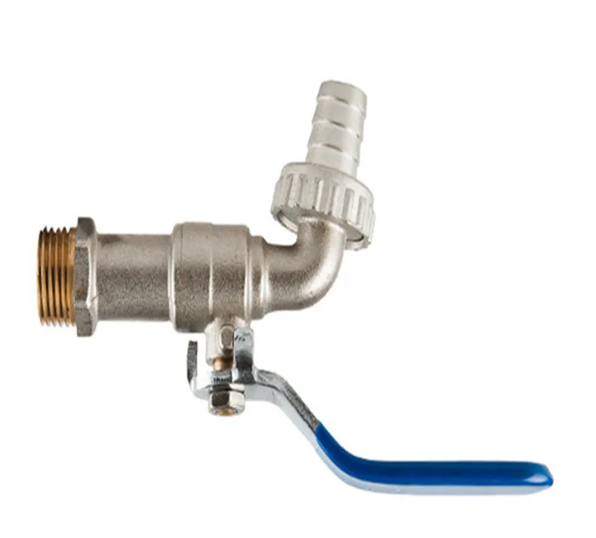 Manufacturer Promotion Home Kitchen Brass Bibcock Faucet External Thread Connection Ball Valves Water Washing Machine PVC Basin