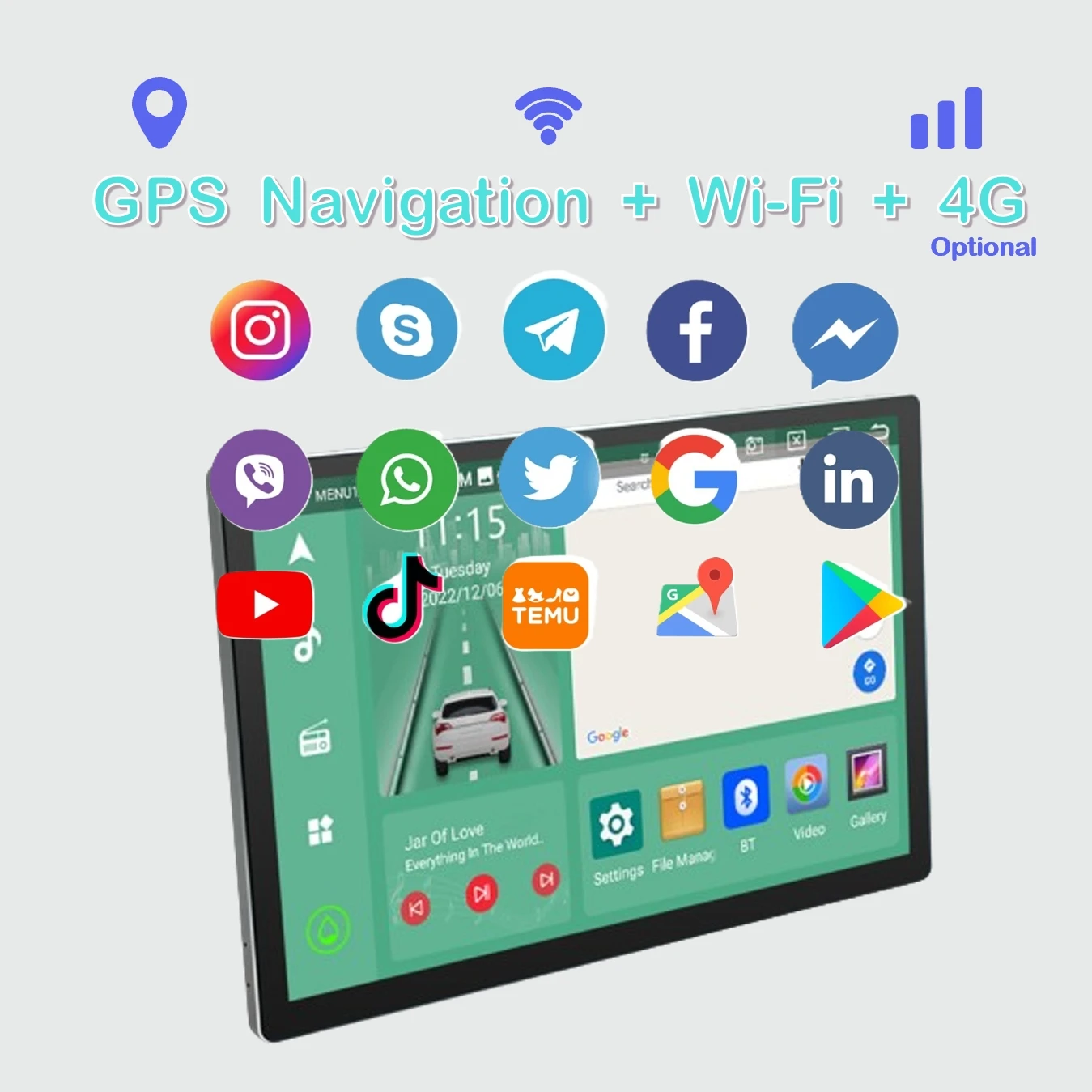 Zmecar New Arrival TS10 7870 Android 13 Car Screen Player 13.3 Inch Touch Screen Radio Stereo Car Multimedia System