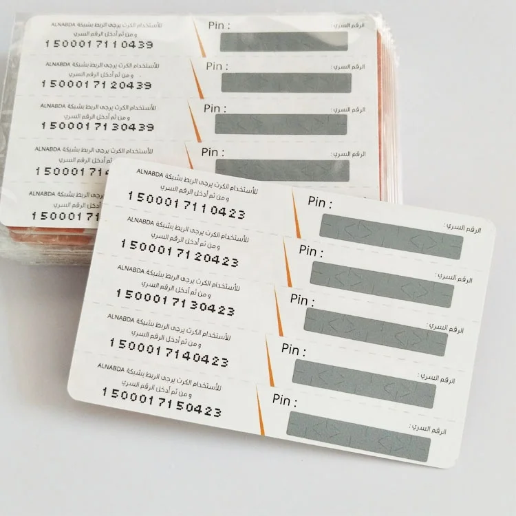
Cheap Price Custom Prepaid Scratch Card printing 