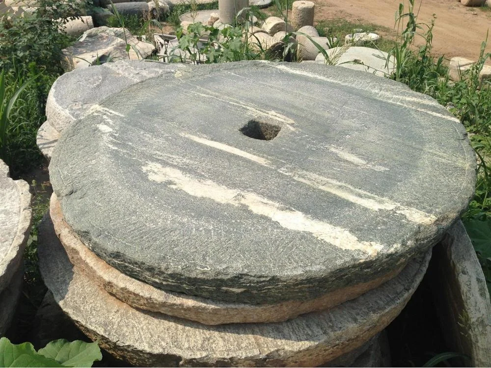 Used Ancient Old Granite Antique Millstone For Garden Decoration