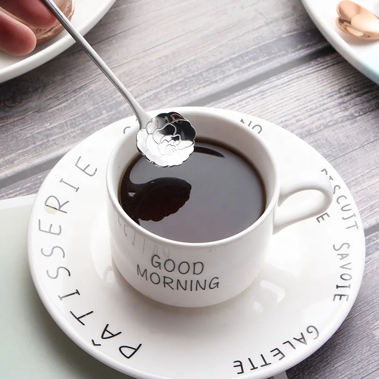 Серебряных изделий оптовая продажа, дешевая цена, оптовая торговля товаров в форме цветка для перемешивания забавные ложки подгонянным логосом уникальный подарок сувенир кофе Десерт sp