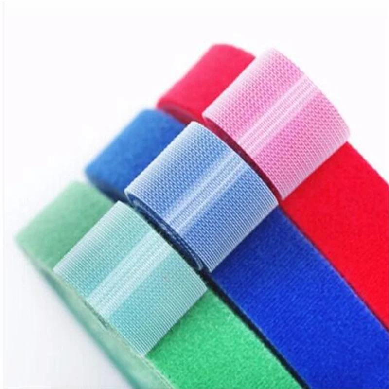 custom logo fastener strap hook and loop cable tie posi lock hook and loop hook and loop on the same one side