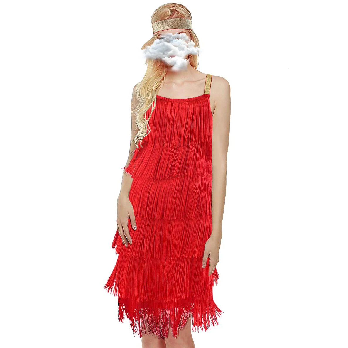 2021 модное красное платье с бахромой Хлопушки танец Женские 1920s с кисточками; Нарядные туфли с декоративной застежкой коктейльное платье для вечеринок с бахромой костюм Хлопушки