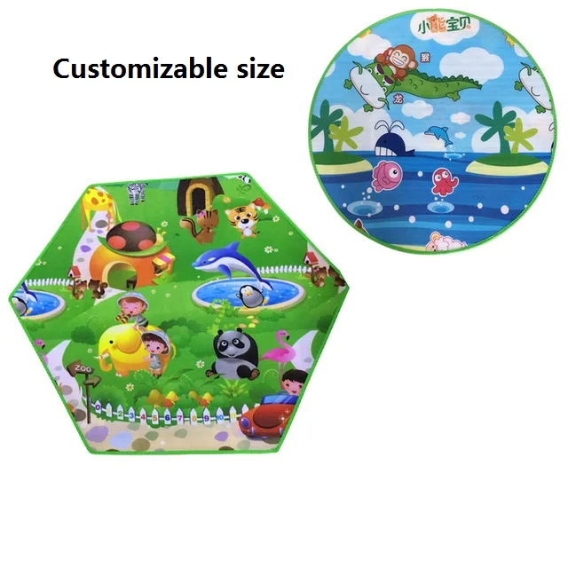 Children playpens round hexagonal baby crawling baby crawling mats ball pool mats customized baby play mat