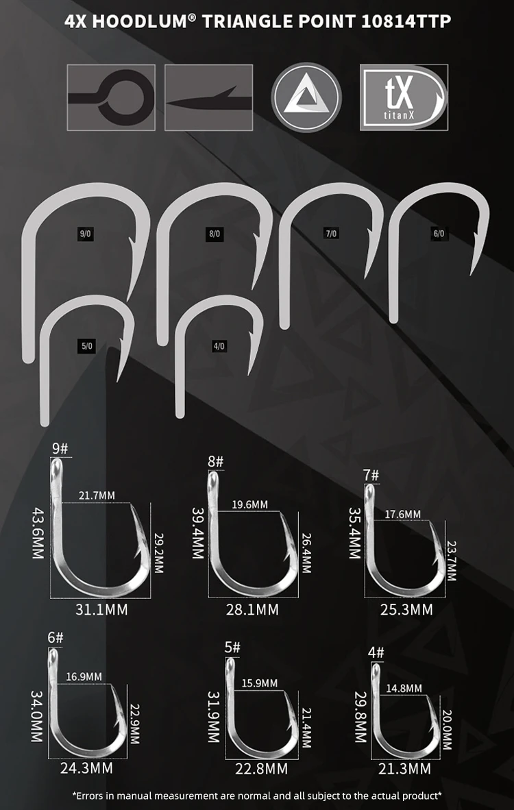 Wholesale New fishing hook high carbon steel hook MUSTAD model TS4-TS9  Black Gold Hooks