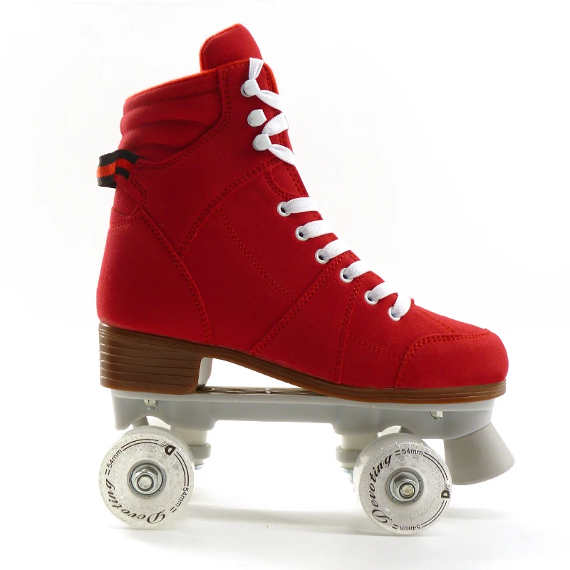 2023 Hotsale Two-Row Glitter Flashing Roller Quad Skates Unisex Wheel Skating Shoes for Woman And Man