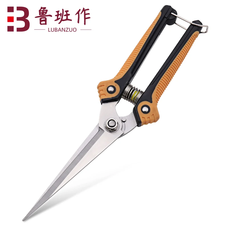 stainless steel shears flower bonsai pruning long head trimming scissors curved garden grape scissors