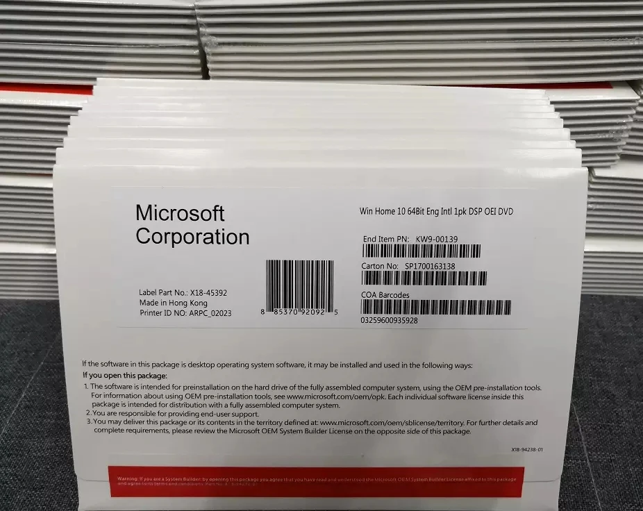 Windows 10 Home 32and64 бит DVD коробки Бесплатная доставка windows