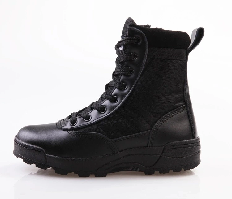 High Quality Jungle Boots Security Men Black Combat Leather Boots