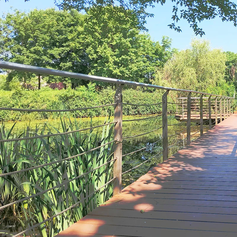 Modern Popular Outdoor Deck Balcony Cable Railing Post 304 316 Stainless Steel/Aluminium Stair Wire Handrails Balustrade