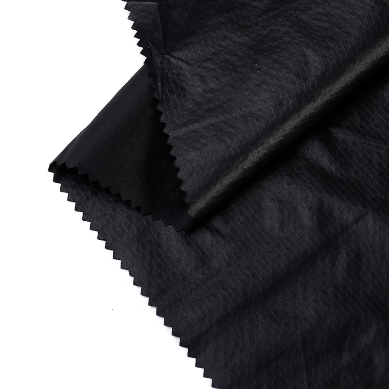 
20D 388T calendered 100% nylon fabric Waterproof and breathable 3*3 ripstop plaid/grid woven fabric 