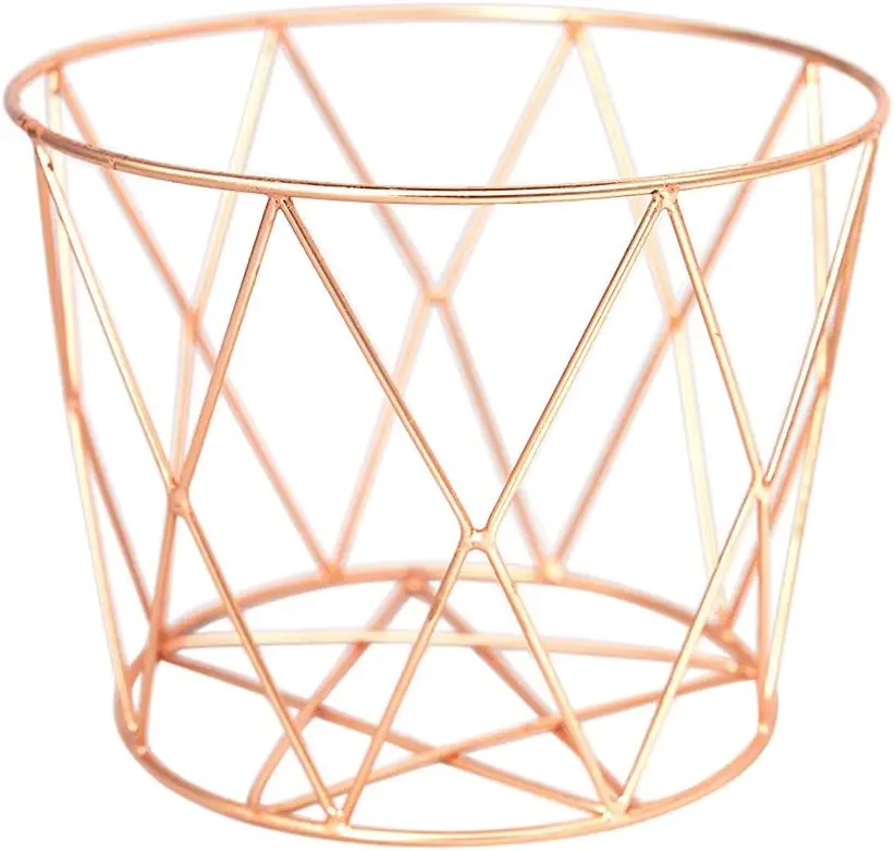 
Heavy Duty Use Kitchen Wire Gold Laundry Metal Utility Storage Basket For Storage 