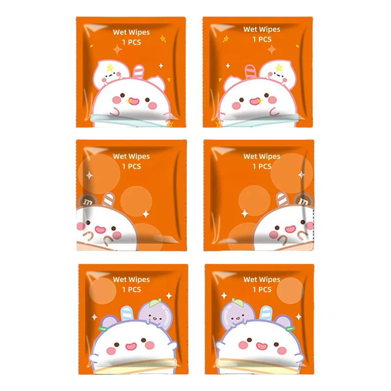 Custom Design Single Packed Cleaning Wet Tissue Individual Pack Small Mini Hand And Mouth Wipes Sachet Wet Wipe For Restaurant