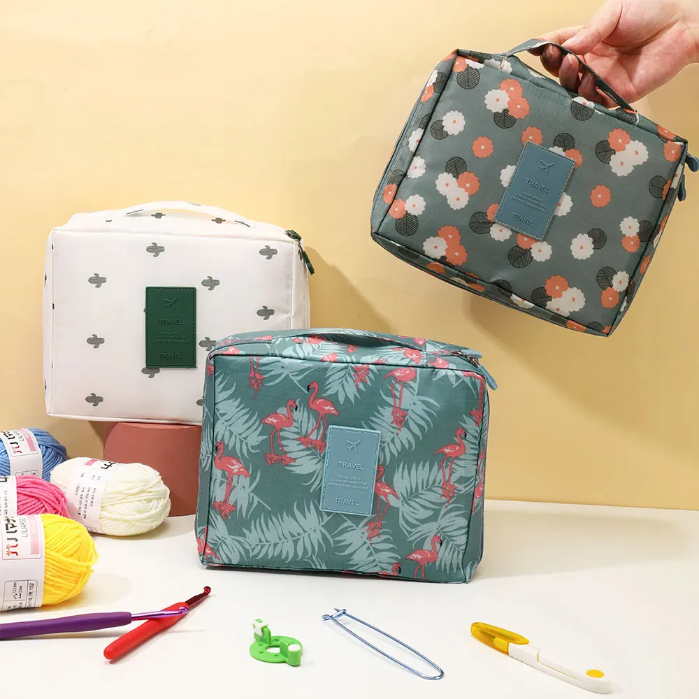 Crochet Kit Beginners with Crochet Yarn 58PCS Portable Crochet Accessories Set Ergonomic Hooks Knitting Needles Sewing Kit