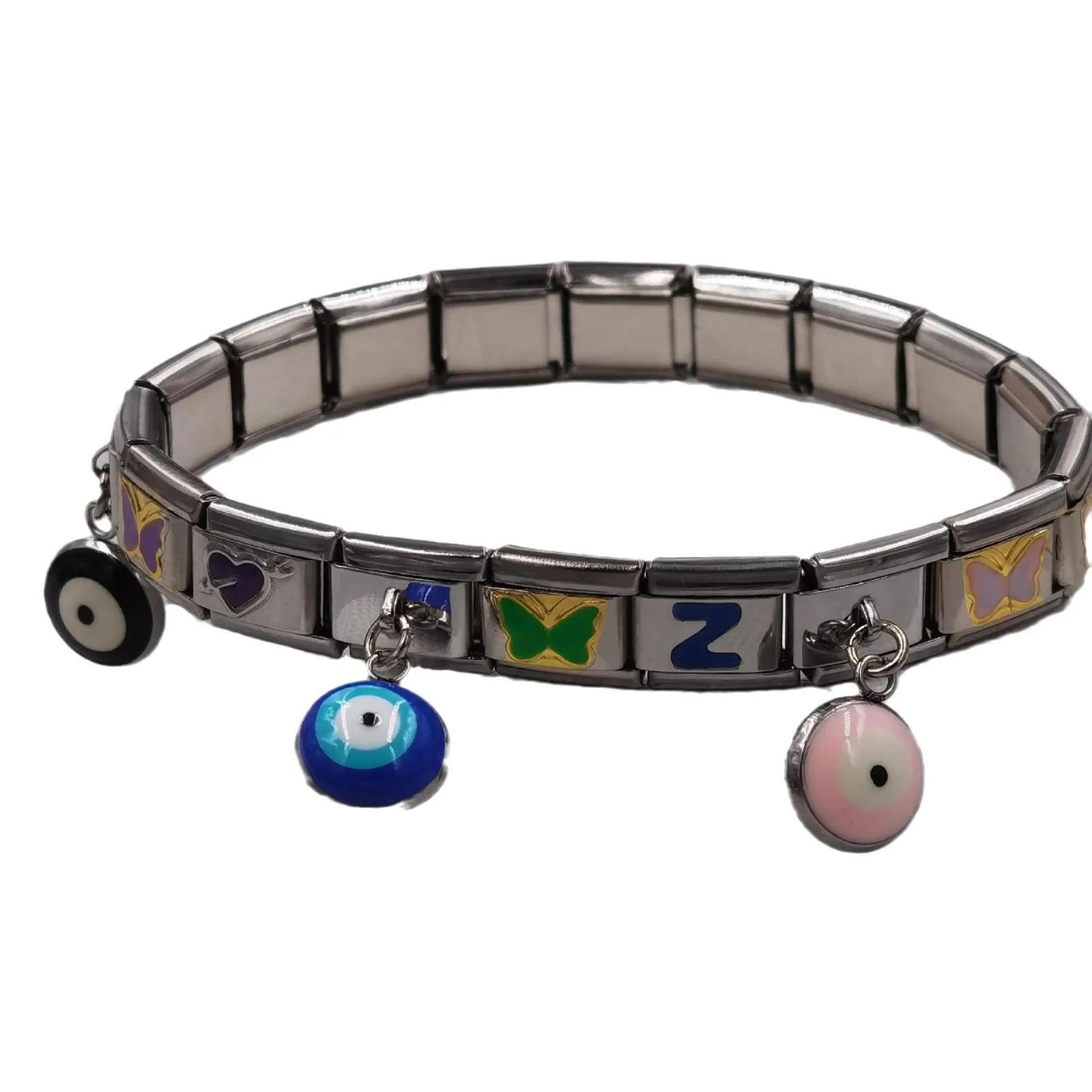 DIY Free Combination Light Luxury Handicrafts italian charm bracelet couple bracelets evil ey bracelet