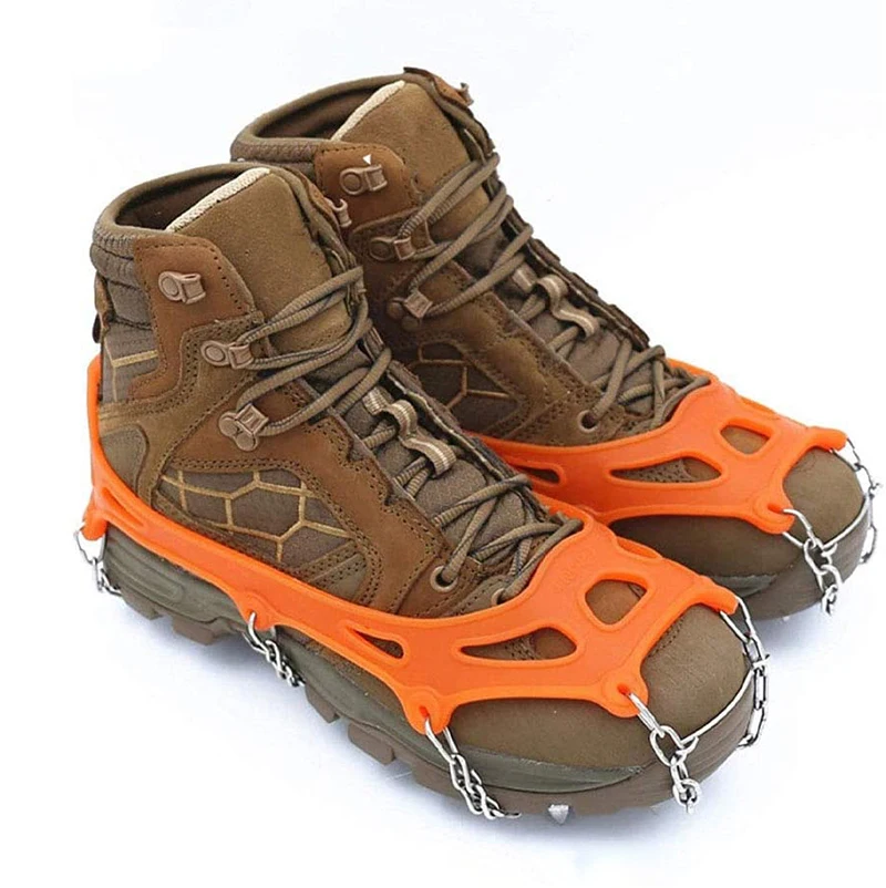 Outdoor 12 Teeth Ice Cleat Spikes Crampons Silicone Anti-skid Crampons