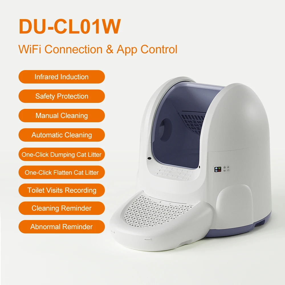 Smart Cat Litter Basin Large Smart Cat Toilet Self Cleaning Automatic Cat Litter Box