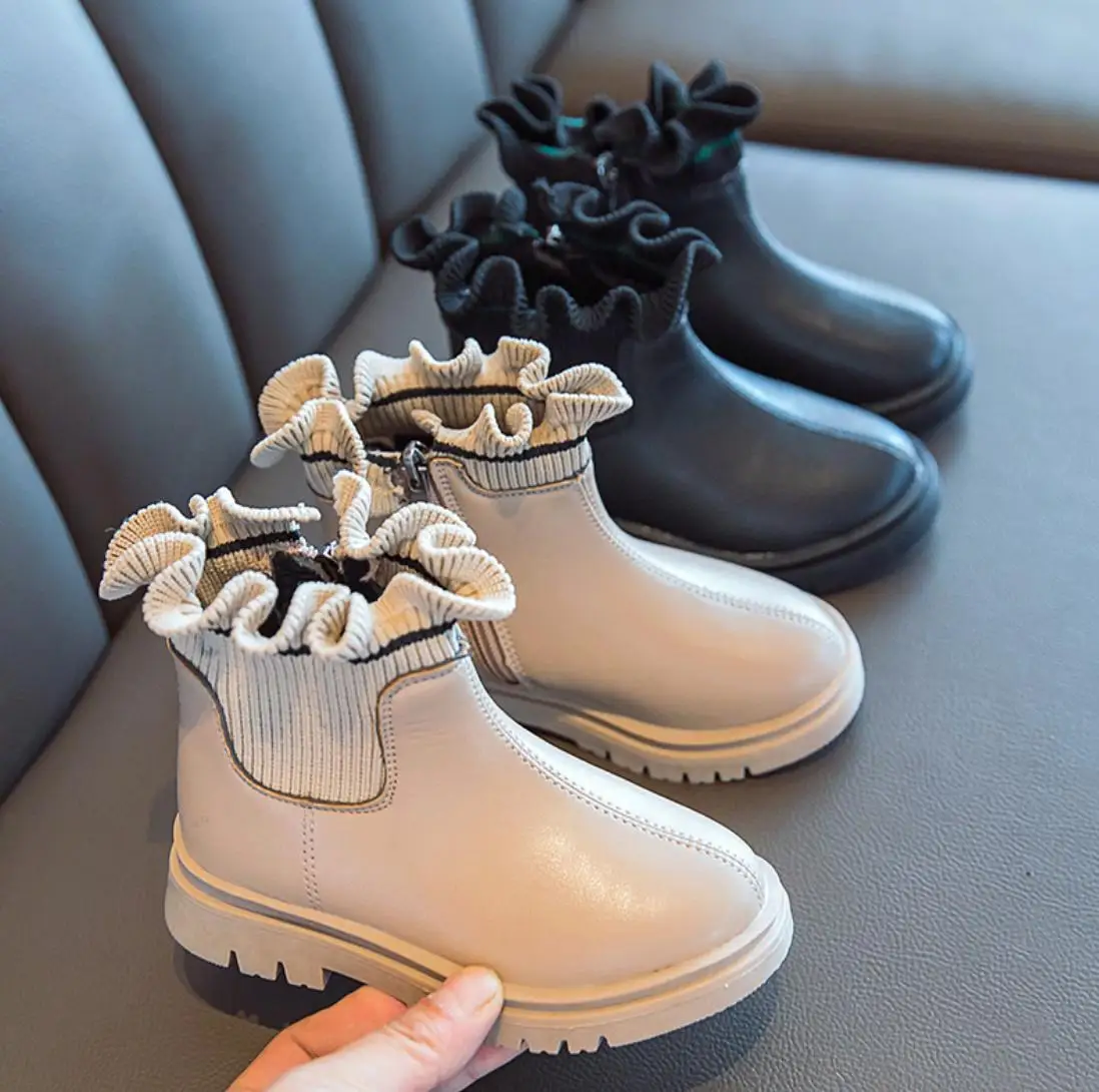 winter warmly  toddler pu fashion  snown   boots  kids boots