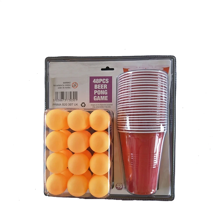 
Promotional cheap price beer pong balls game set with cups for game 
