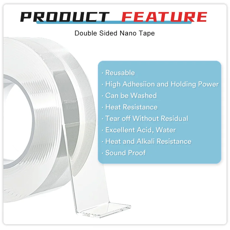 Gel Tape Super Heavy Duty Double Sided Mounting Tape Tough Nano Strong Adhesive Tape