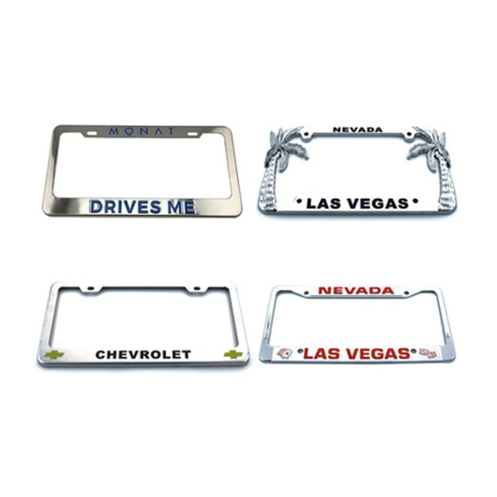 Factory Wholesale Metal Car Number License Plate Frame Invisible Car Number Plates For Auto Decoration