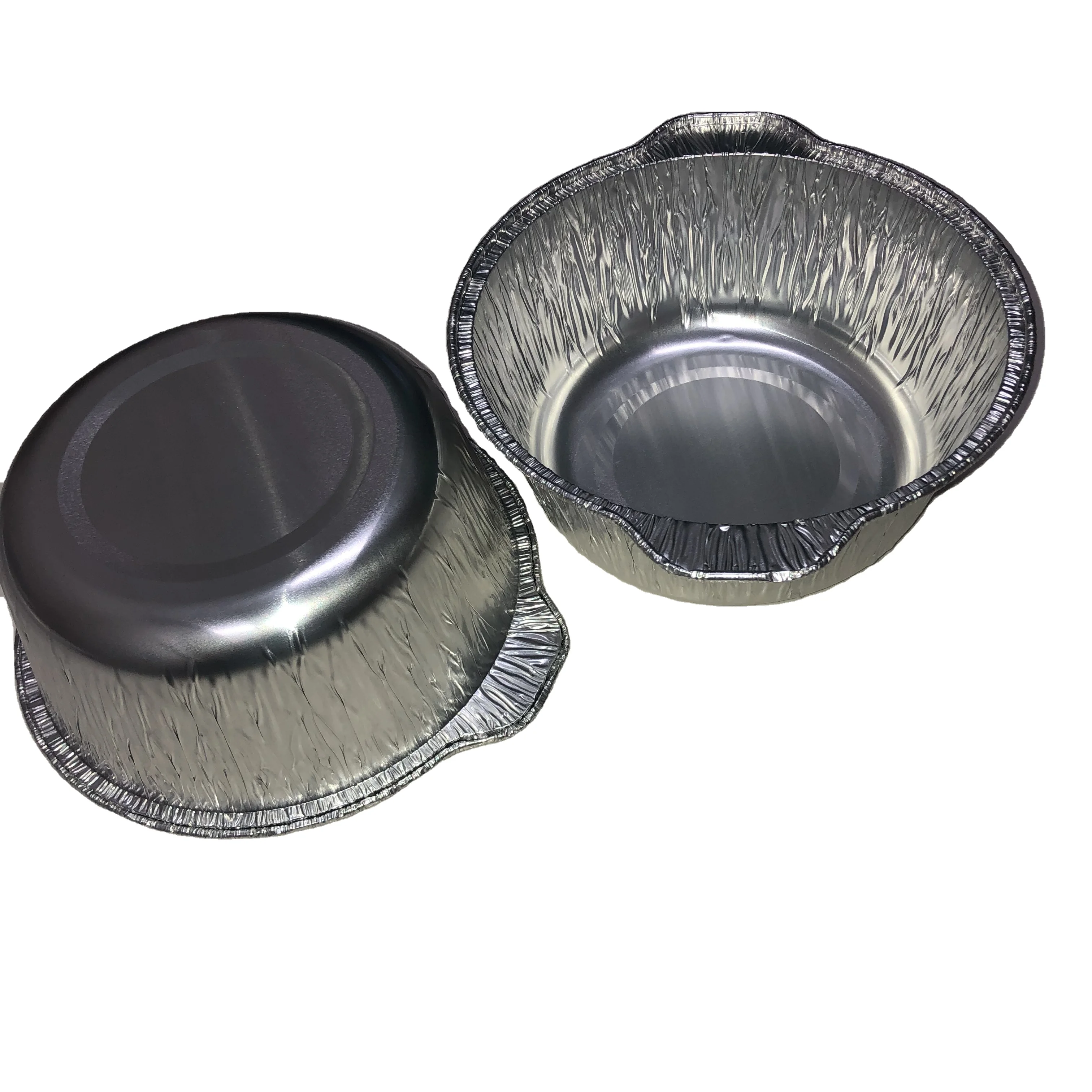 LFGB certificate food grade Customized special shape round disposable aluminum foil food container hot pot trays