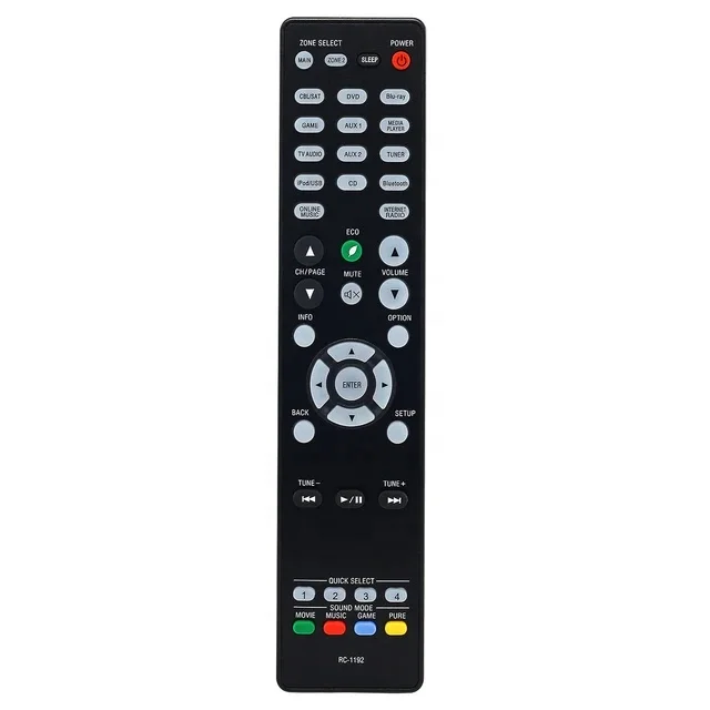 Hostrong Remote Control Suitable for Home Sound AV Receiver Player RC-1192 RC-1189 RC-1196 RC-1193 AVR-S700W