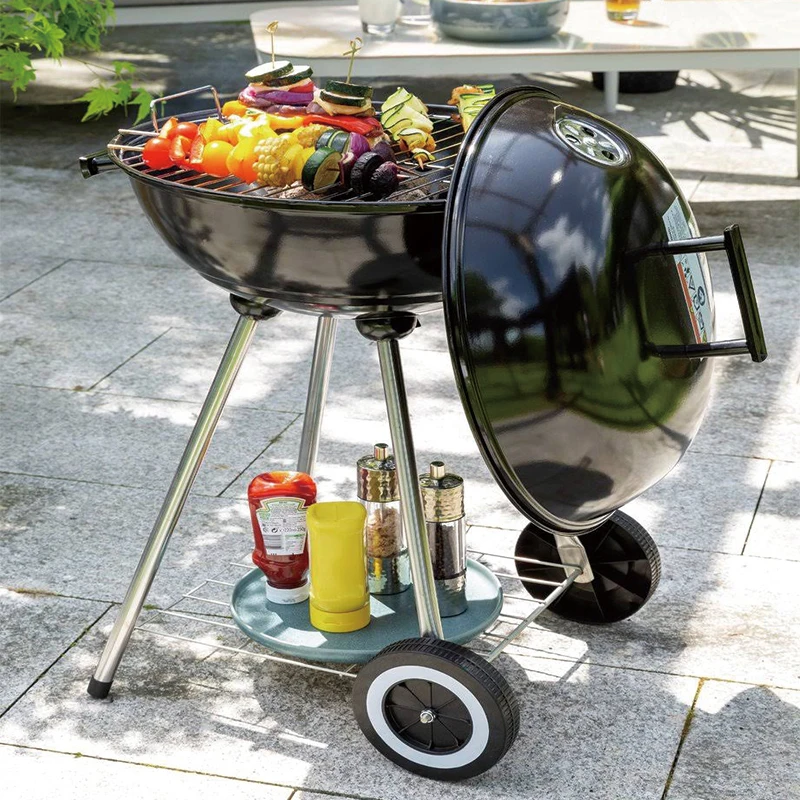 solar grill charcoal enamel baking tray outdoor bbq kettle grill