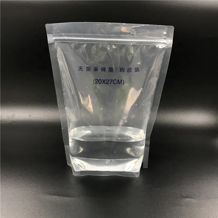 
Water Sample Collection Bags Stand Up Package Bag with Zipper Free Samples 