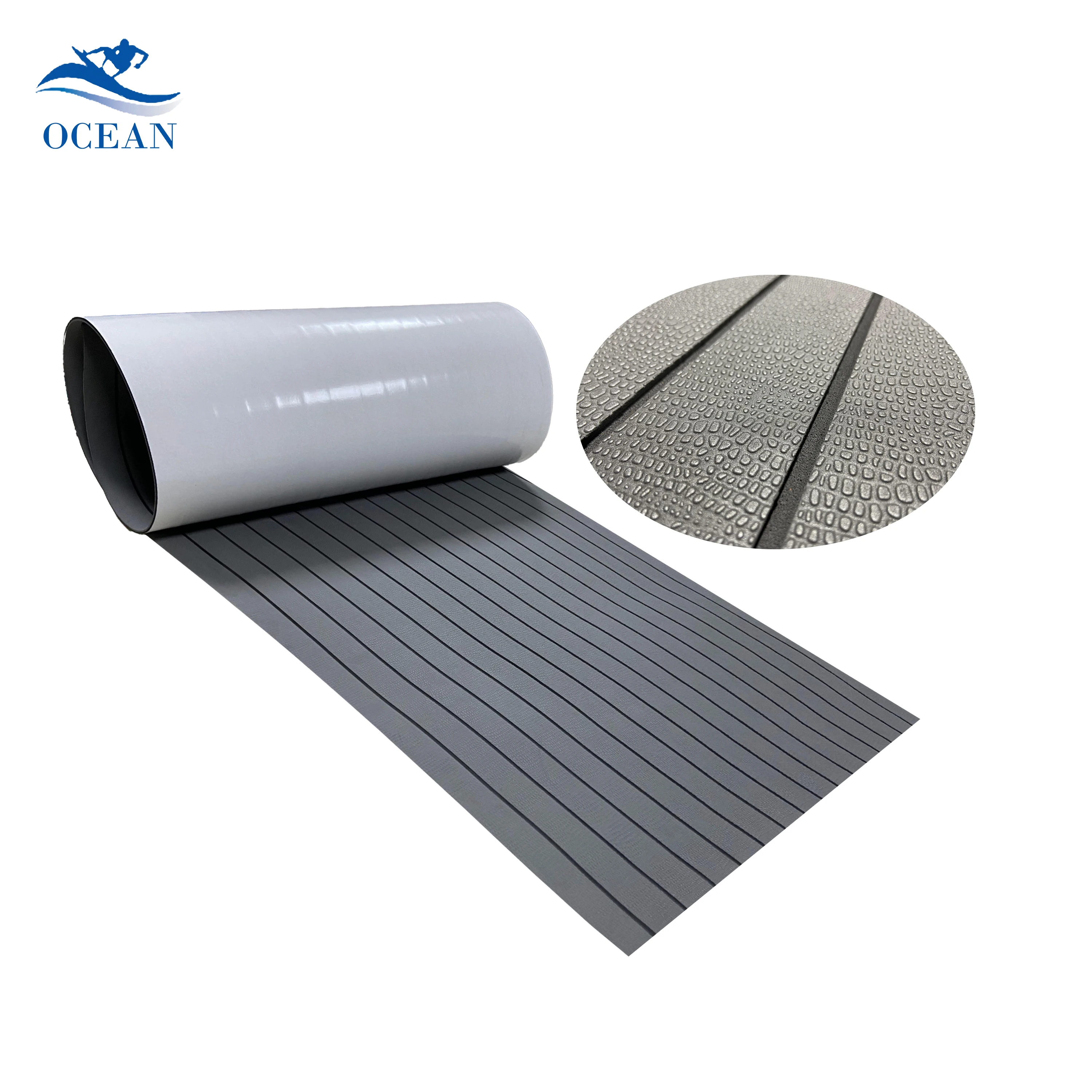 Ocean Oem 3M Adhesive Crocodile Pattern Eva Foam Synthetic Teak Marine Deck Non Skid Waterproof Yacht Carpet Boat Flooring