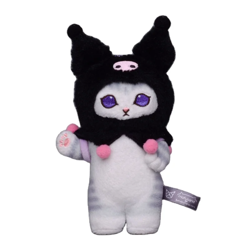 Top Selling Cartoon Sanrioed & Mofusand Shark Cat Stuffed Plush Pendant Kawaii Plushies Cat Doll Kids Bag Keychain Plush Dangle