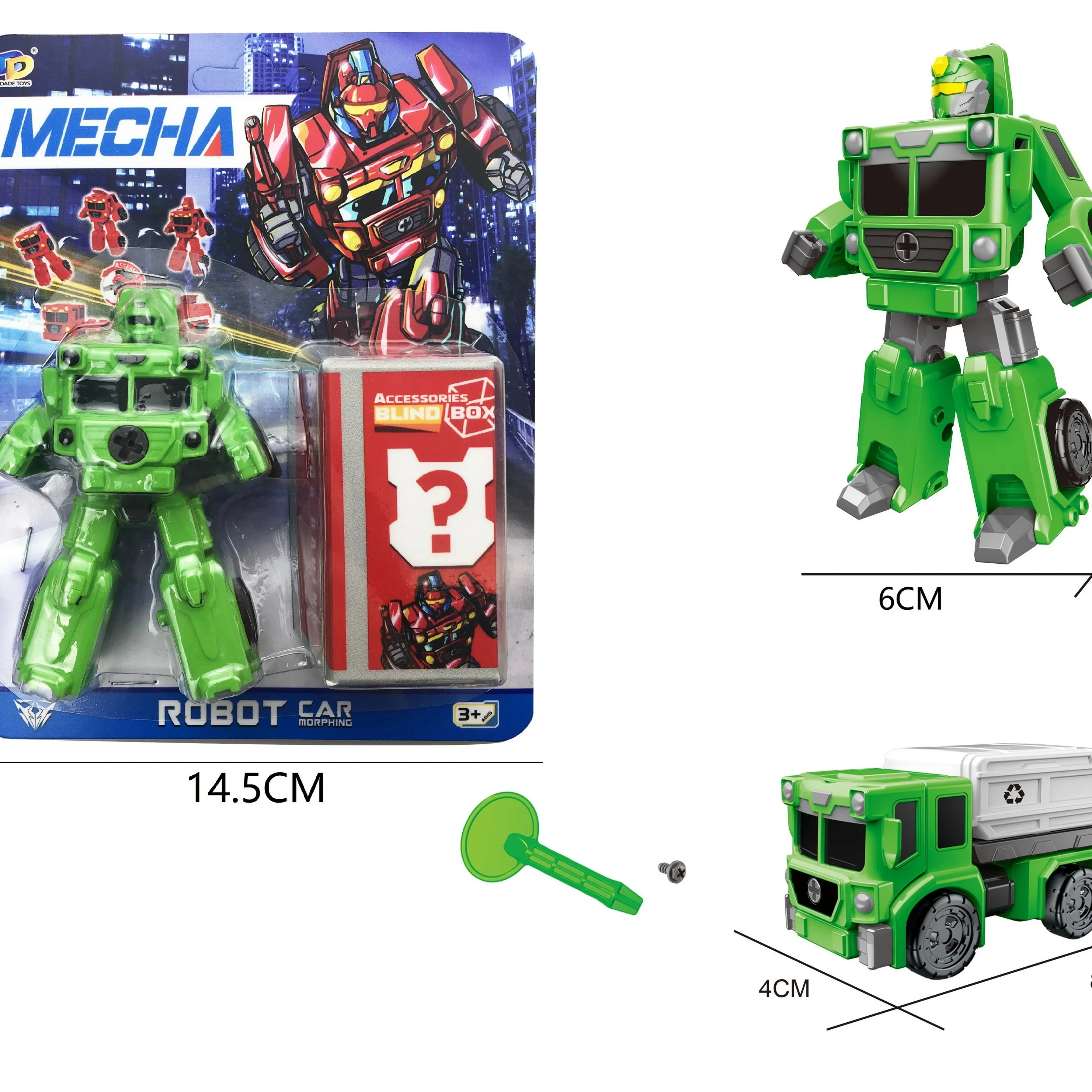 Hot Sale High Quality Transformation Robot For Children 2 in 1 Deformation Robot Educational Diy Robot Deformable Car Transform