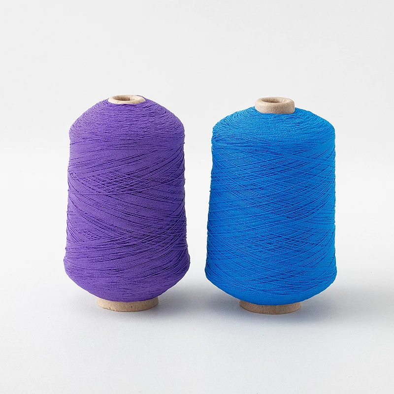 High Stretch Rubber Covering Yarn For Knitted Uniformity Factory Polyester