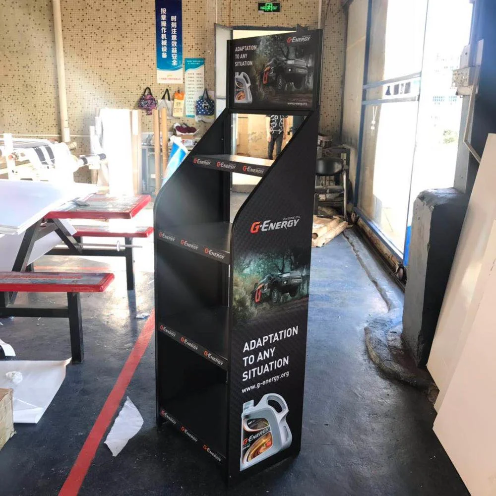 Oil Enging Customized Fuel Gas Station Heavy Duty Flooring Metal Display Stand