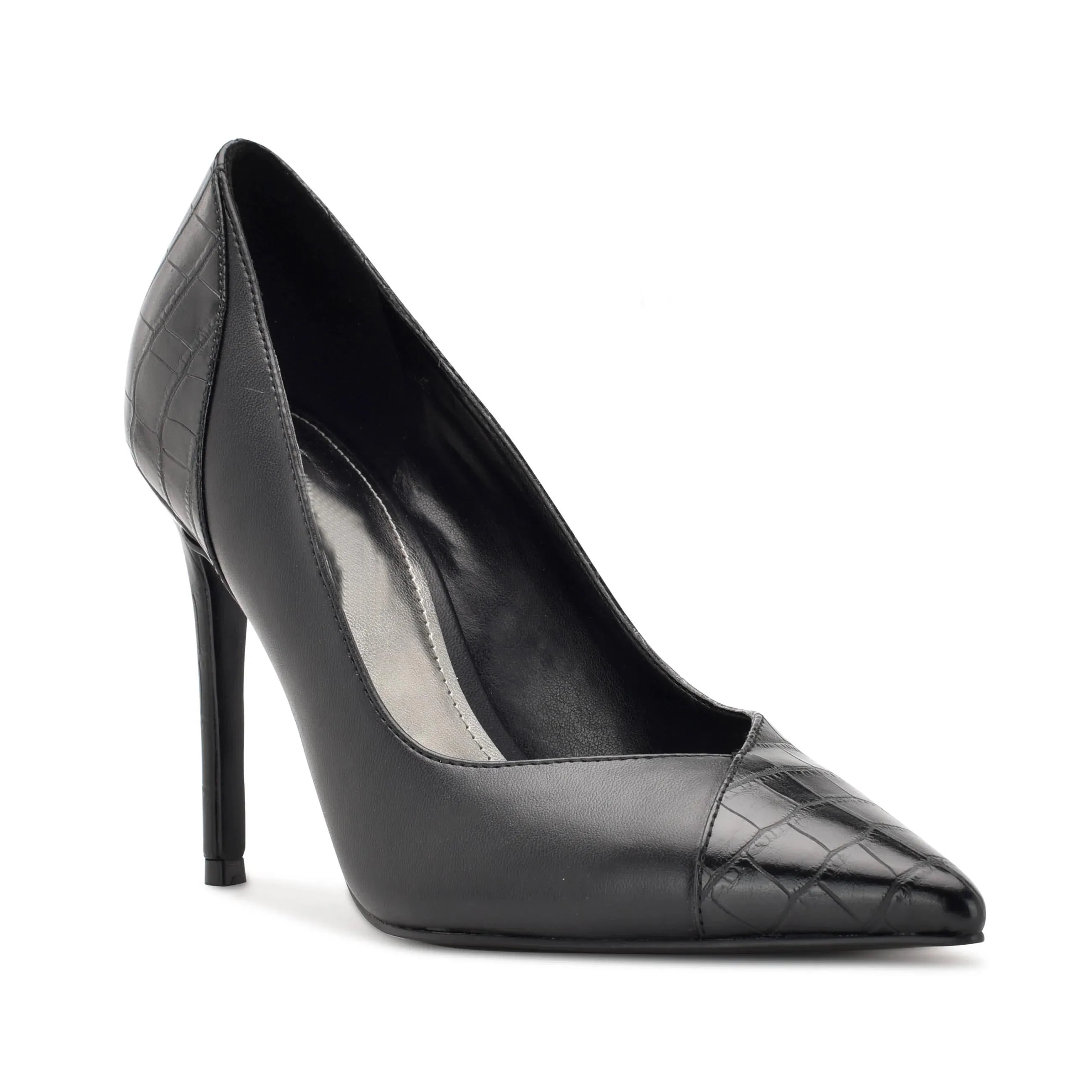 thin high heel pointed toe black  faux crocodile print leather  pumps for women or laddies women shoes pumps bride pump shoes