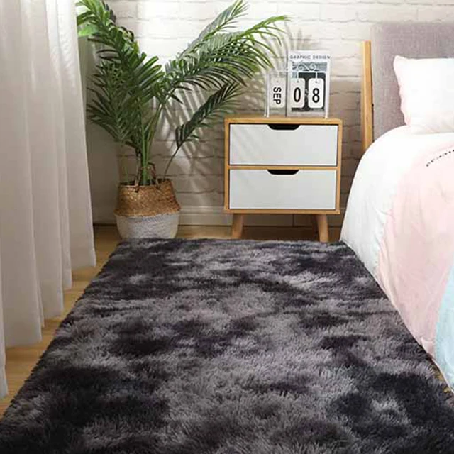 Fluffy Modern Home Anti-Slip Shaggy Mat tapetes Alfombra Custom Area Rug Whole Sale Carpet Bedroom