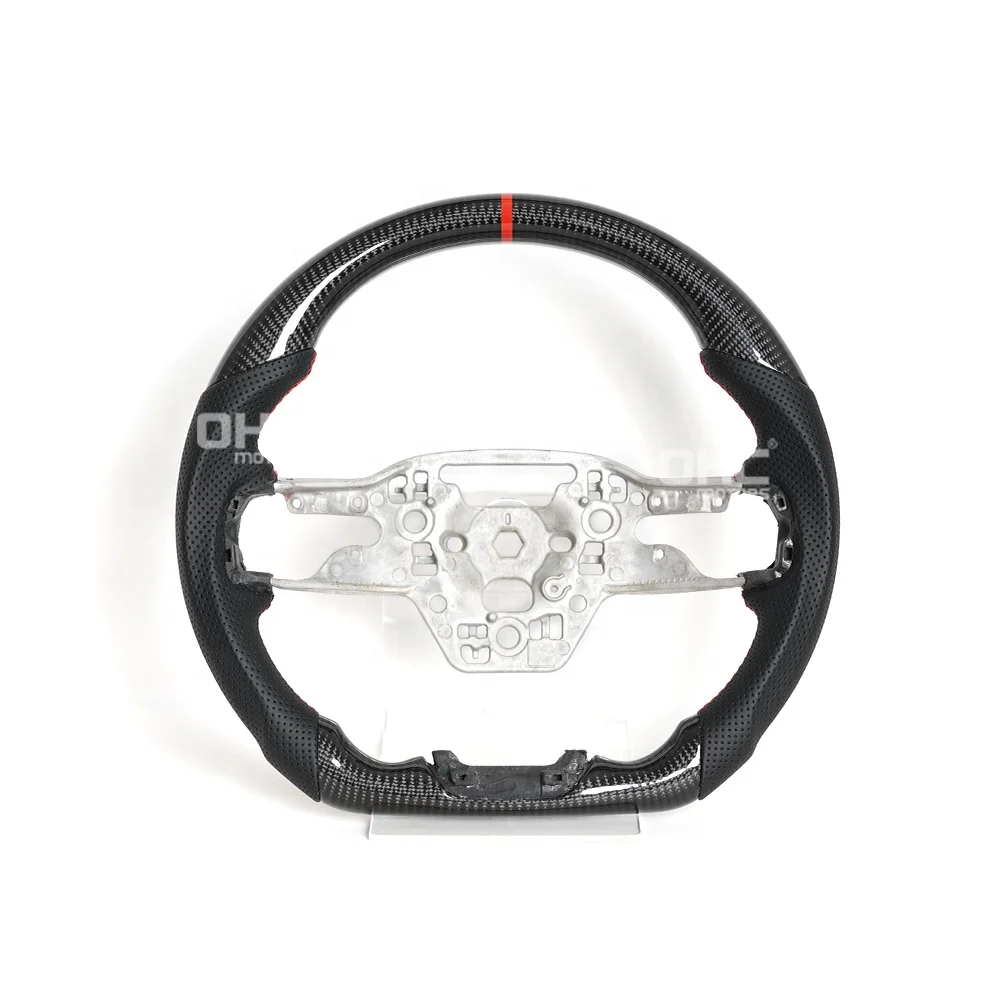 Factory Custom Steering Wheel For Ford S650 Gt Ecoboost Dark Horse 2024 Mustang Carbon Fiber Steering Wheel OHC Motors