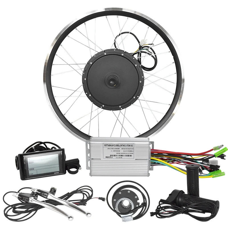 Overseas warehouse ebike conversion kit 48v 1000w front wheel fast speed quick installed with e bike parts battery 48v lithium