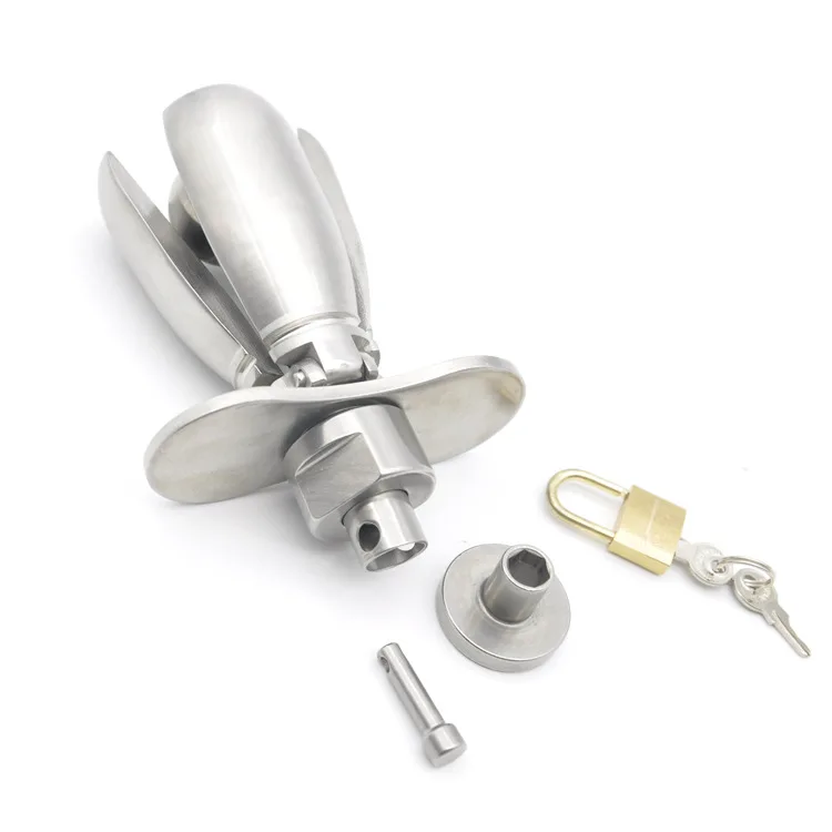 Stainless Steel Anal Lock Butt Plug Ass Lock Anal Expander