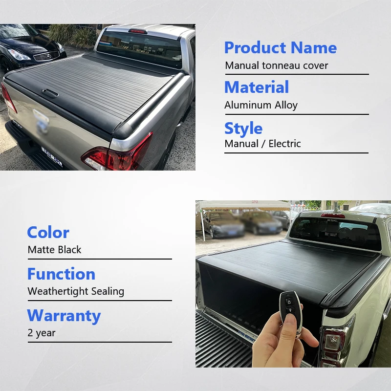 High Quality Electric Pickup Retractable Tonneau Cover Truck Bed Roller Lid Tonneau Cover for Ford Ranger