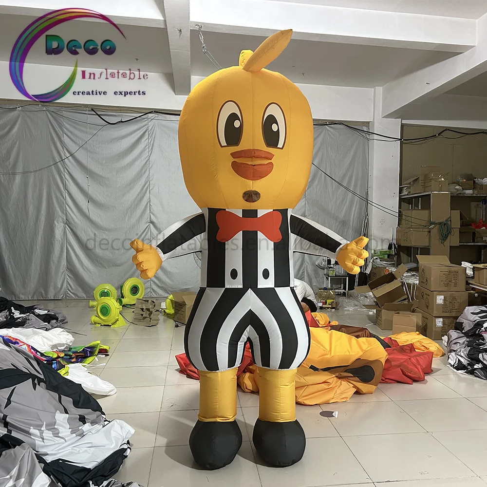 Custom High Quality 2.4 Meter Yellow Big-Headed Chicken Man Costume Outdoor Events Advertising Inflatable Decorations