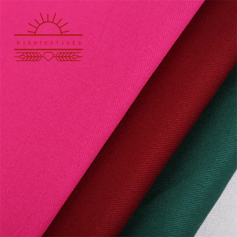 RIGU Textiles cvc Twill Thickened Uniform Fabric Windbreaker Trousers Tc Suiting Fabric Polyester Gabardine Fabric For Men Suit