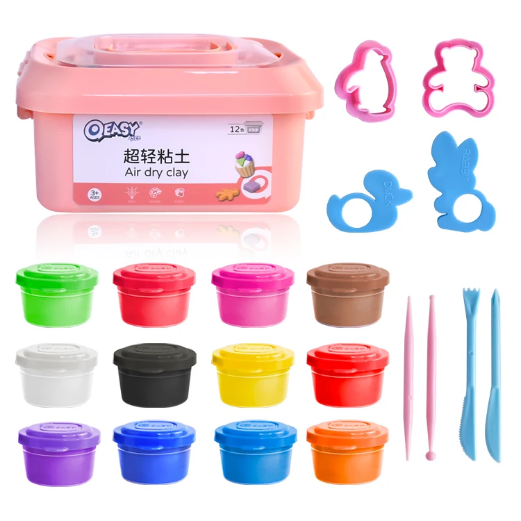 Clay Crafts Polymer Air Dry Modelling Cutters Tools Cup Soft Super Light Clay