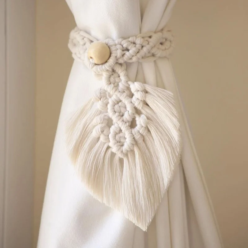 Bohemian Cotton Rope Handwoven Curtain Door Curtain Ties To Decorate Hotel B&B Curtains