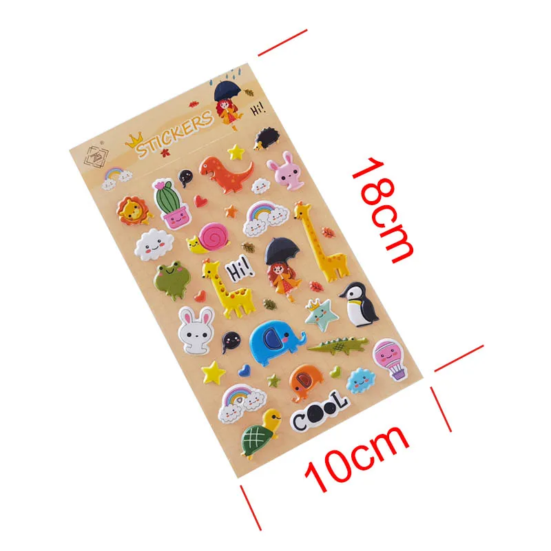 Wholesale Cute Cartoon Decorative 3D Bubble Sticker Puffy Stickers For Kids